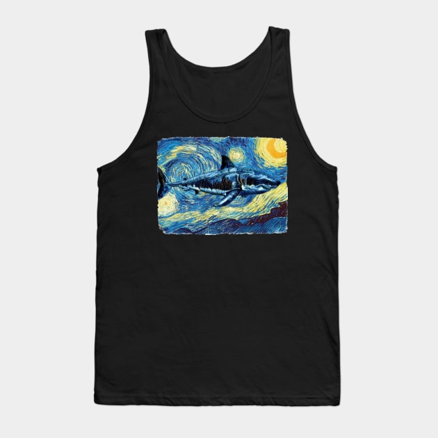 The Shark Van Gogh Style Tank Top by todos